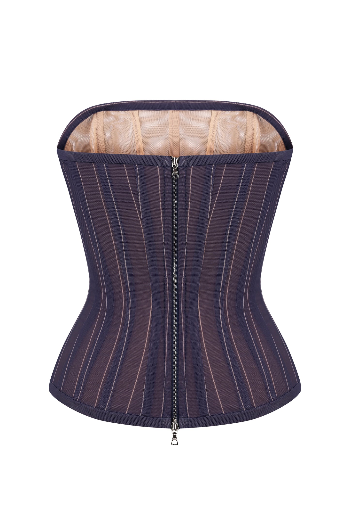 Printed strapless corset