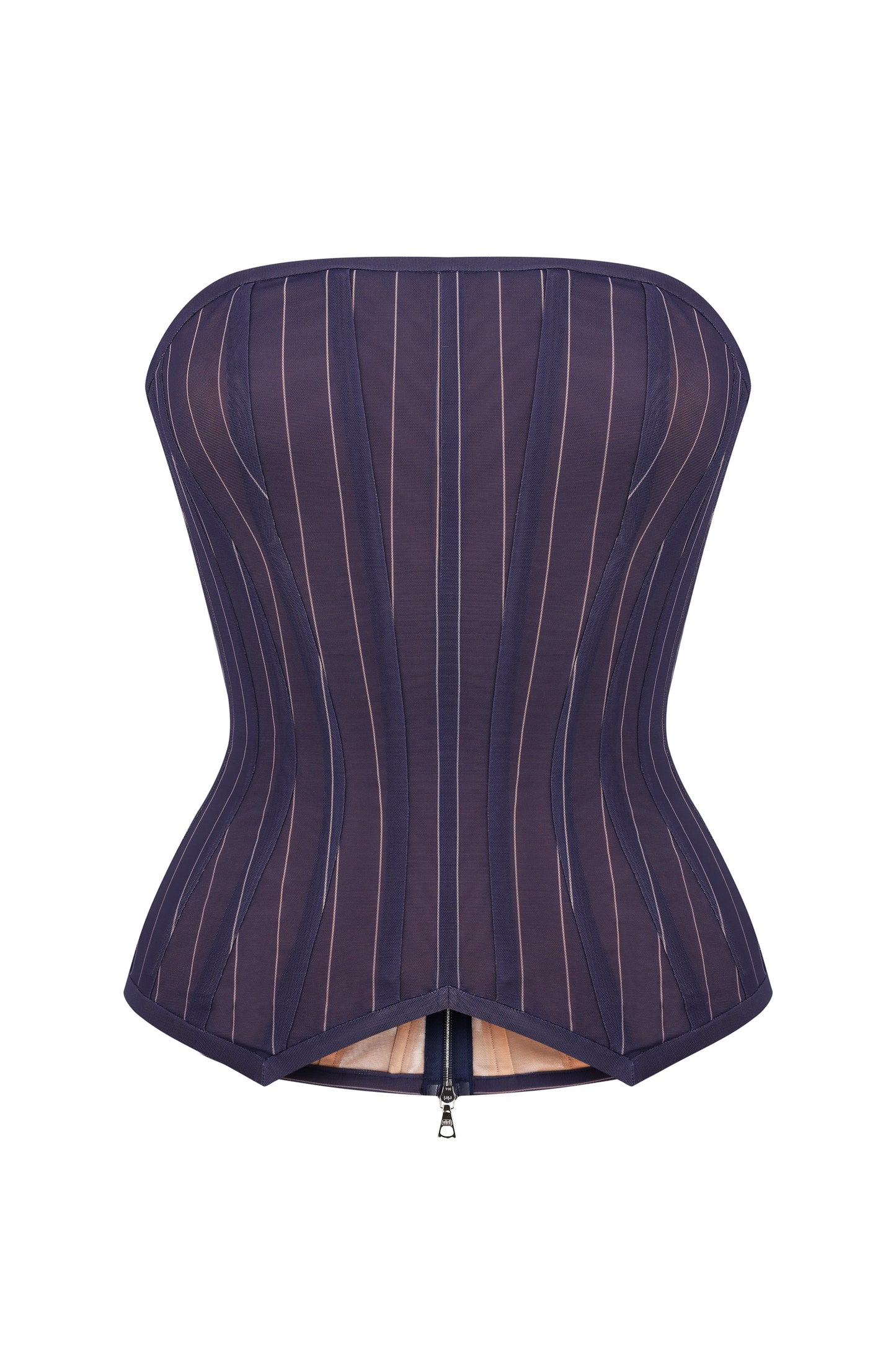 Printed strapless corset