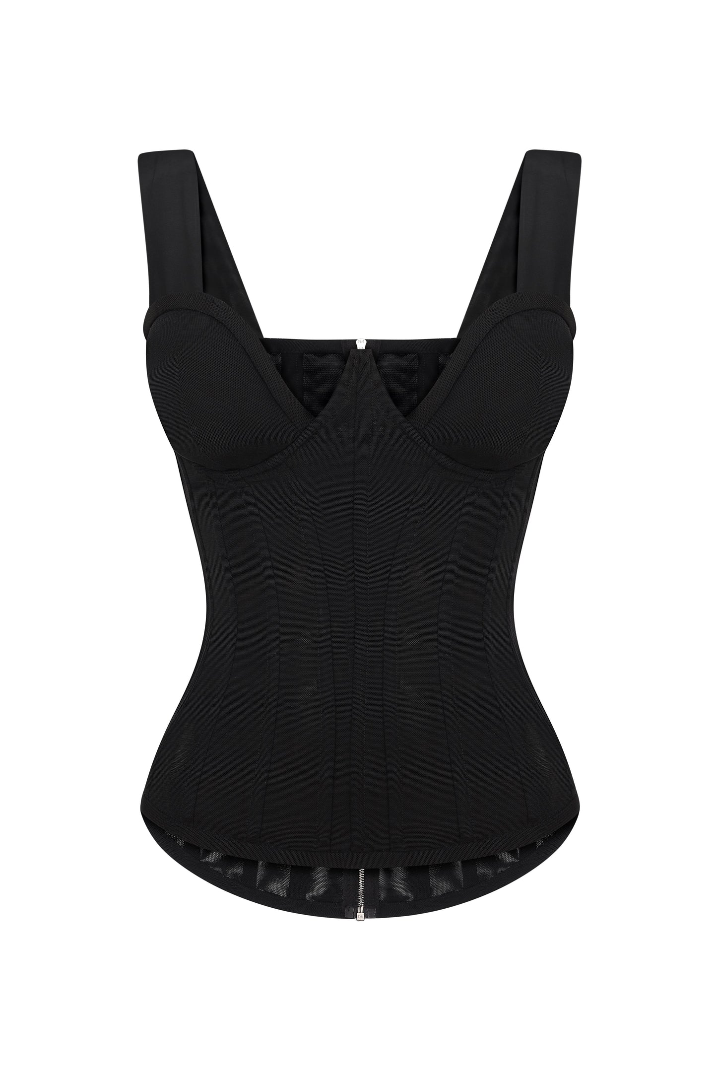 Corset with cups and straps