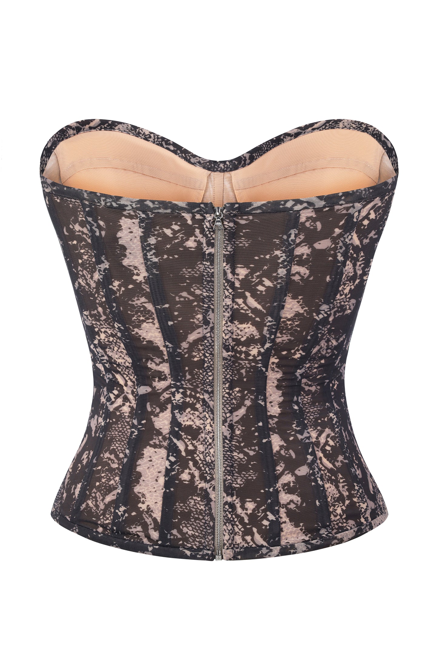 Принтований корсет з чашками