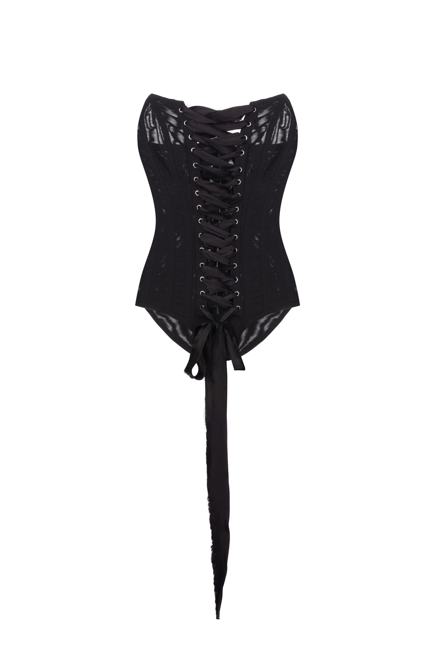 Corset bodysuit with lacing