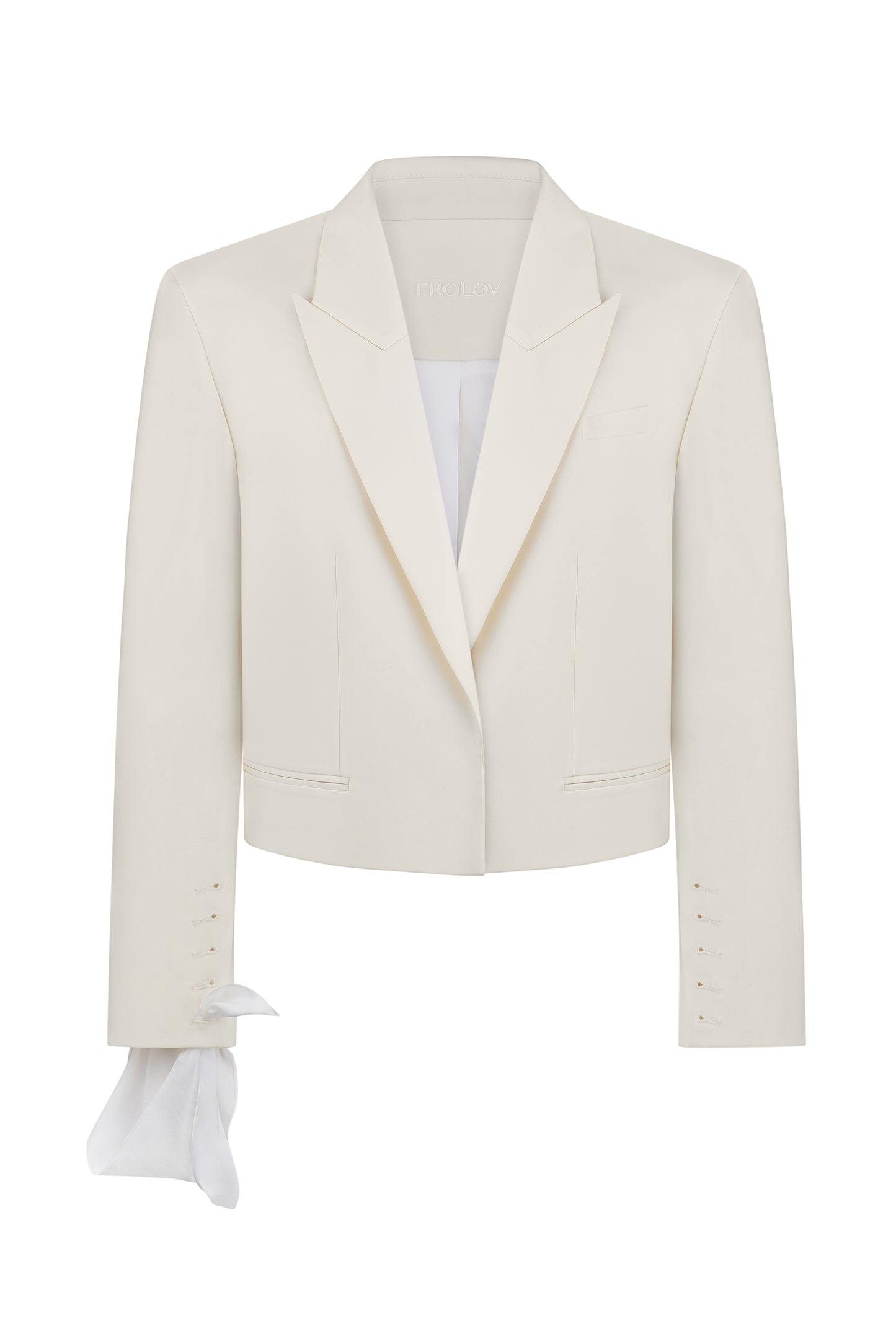 Jacket with skarf on the sleeve