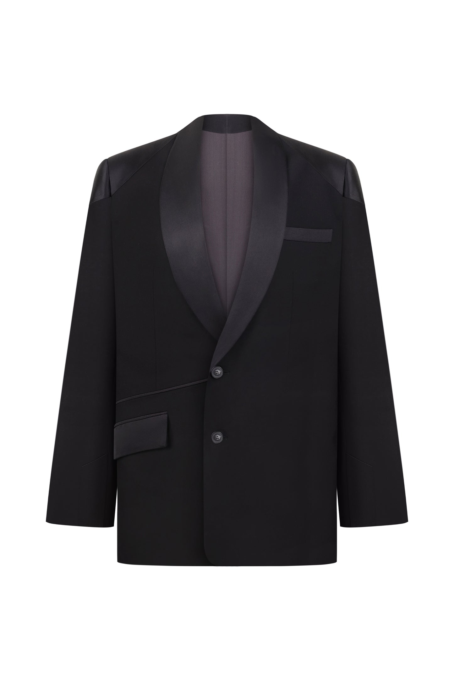Jacket with silk lapel