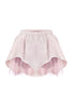 Silk shorts with transparent detail