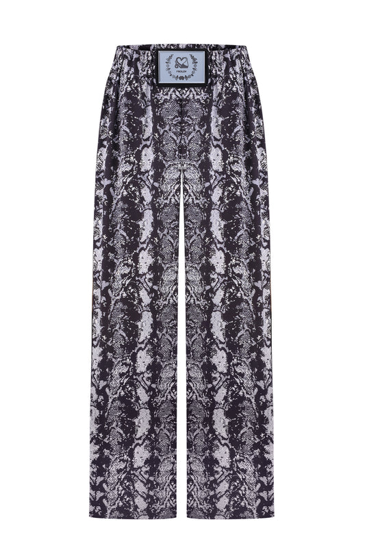 Silk wide trousers