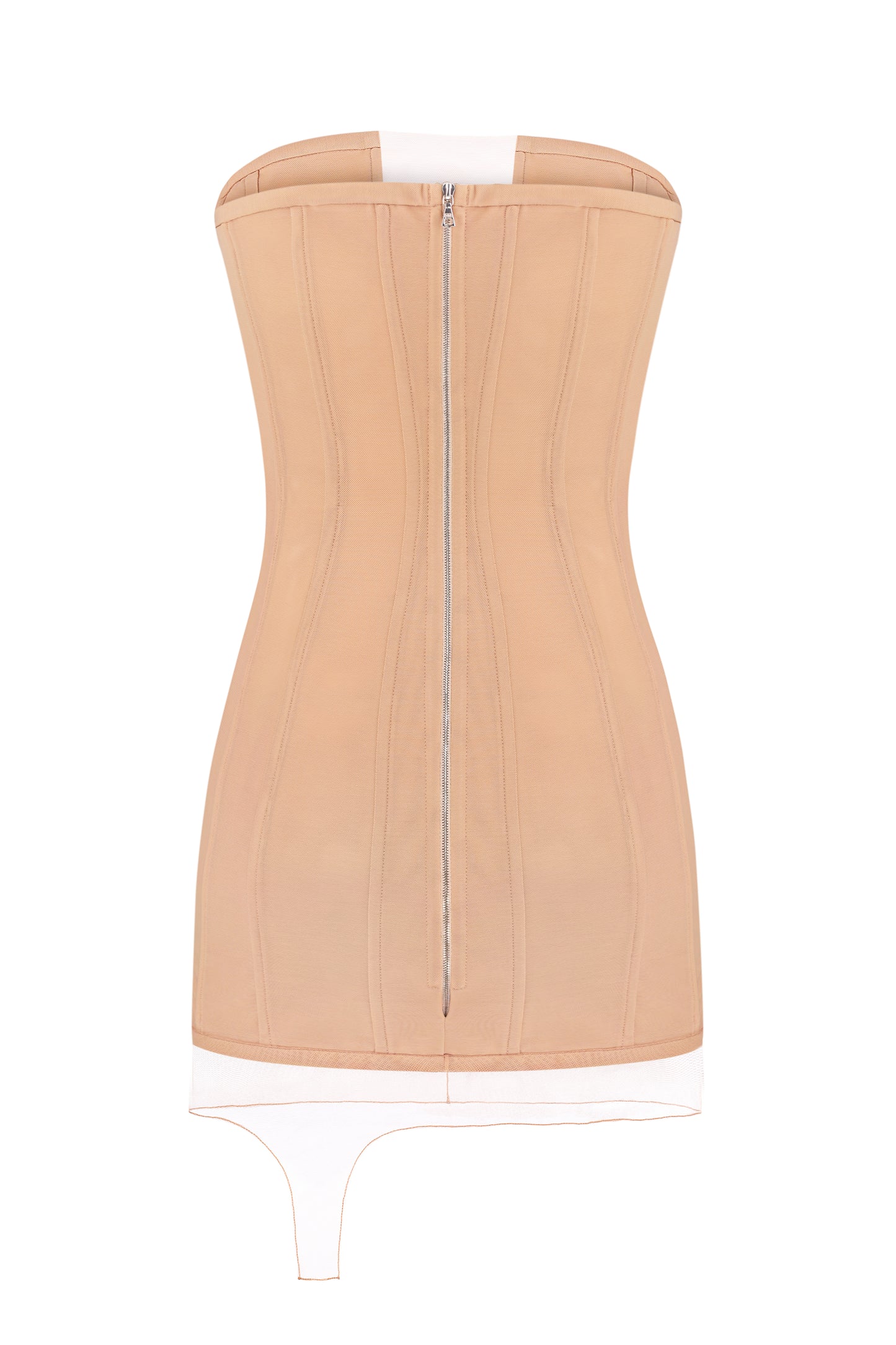 Corset dress with net strap