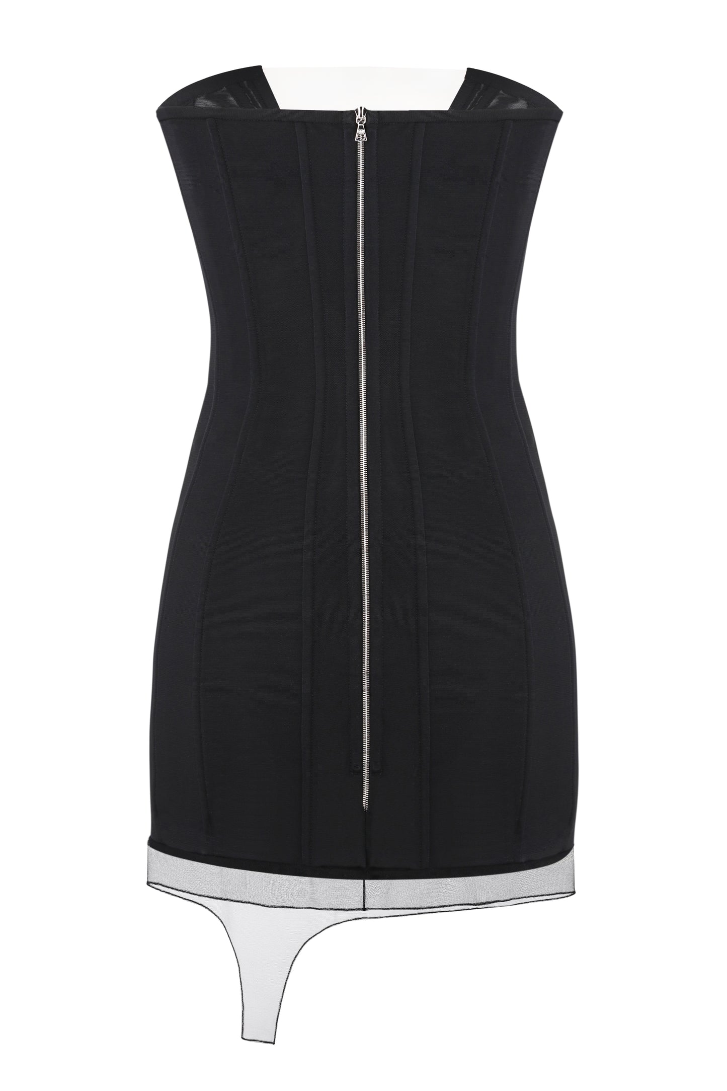 Corset dress with net strap