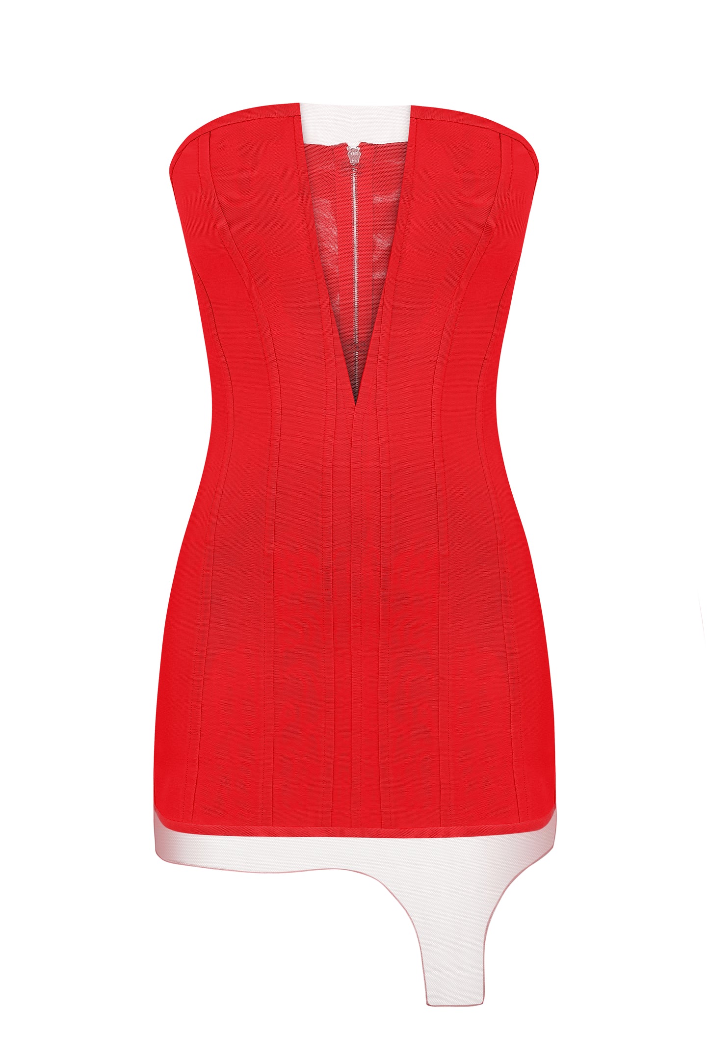 Corset dress with net strap