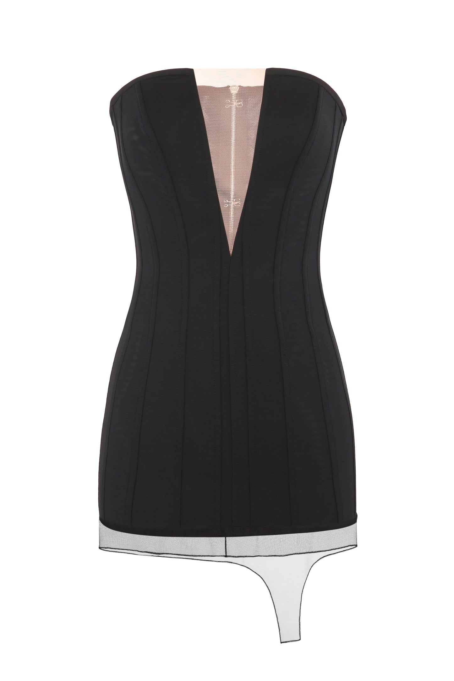 Corset dress with net strap