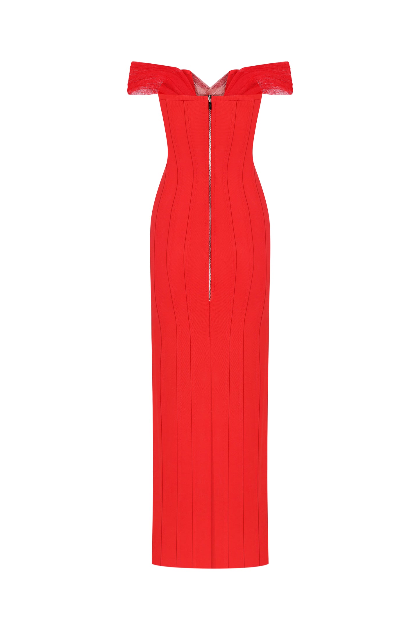 Корсетна сукня в підлогу з драпіруванням