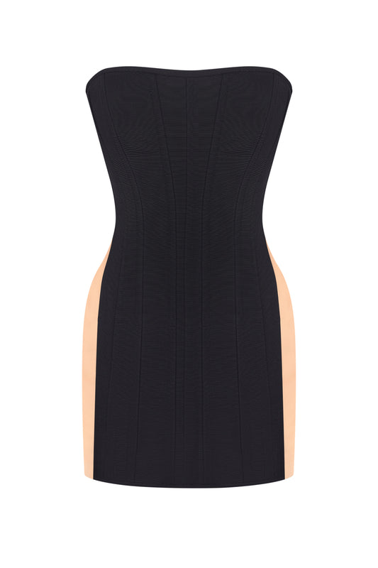 Mini corset dress with side cuts