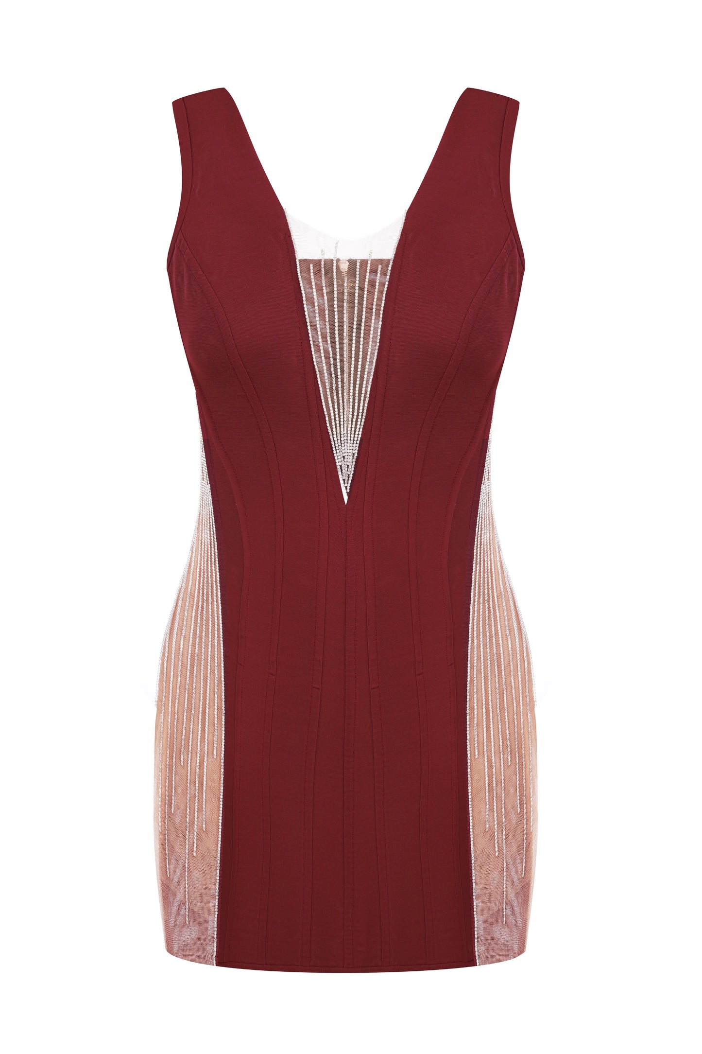 Embellished corset dress with cuts