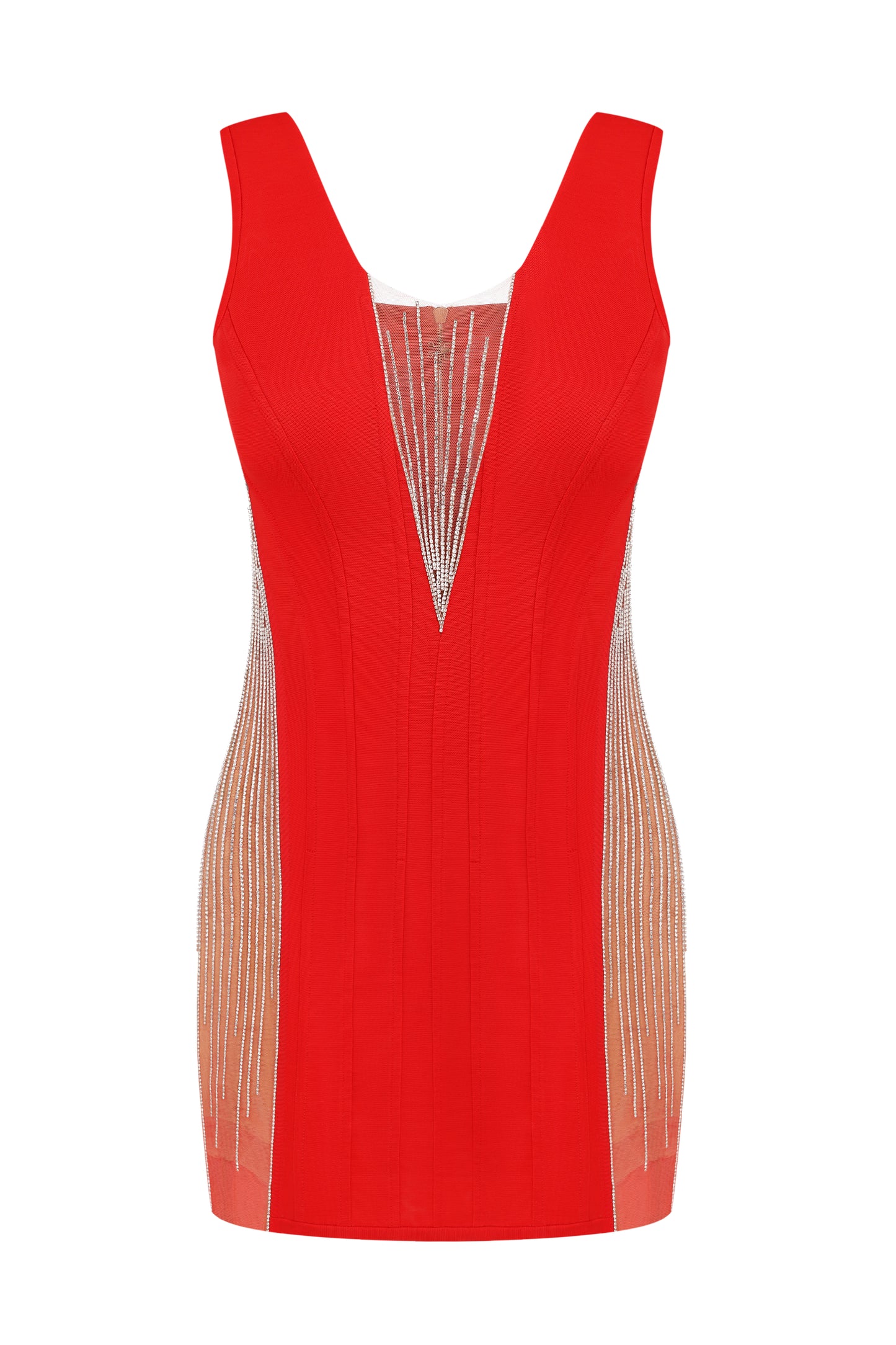 Embellished corset dress with cuts