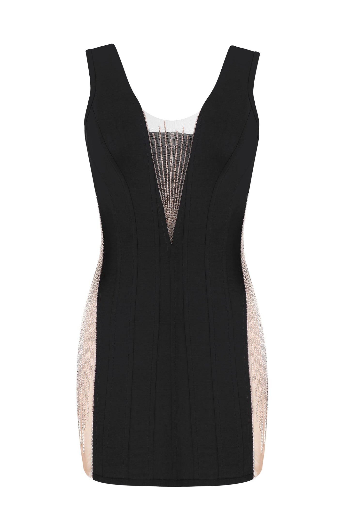 Embellished corset dress with cuts