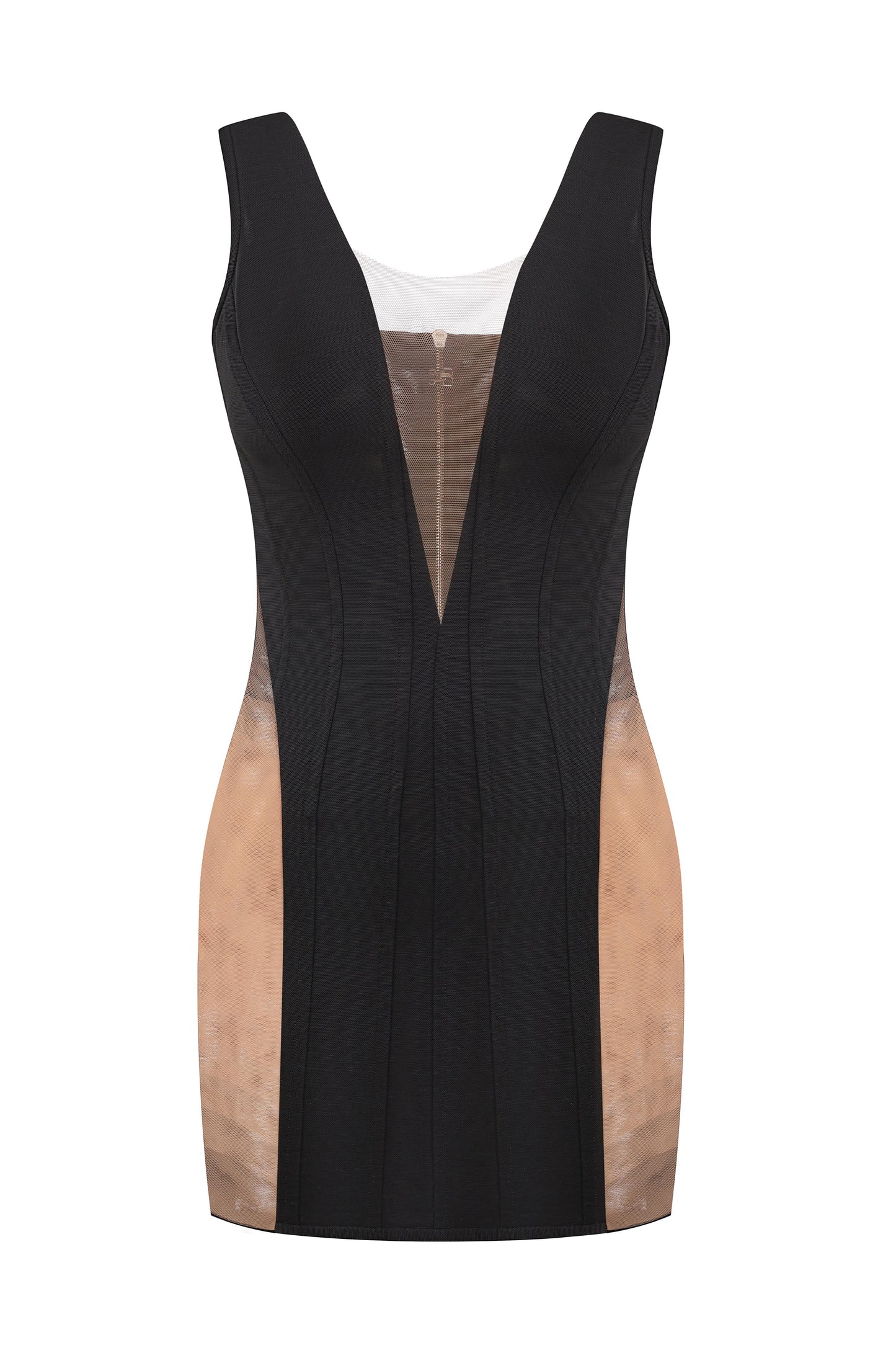 Corset dress with cuts