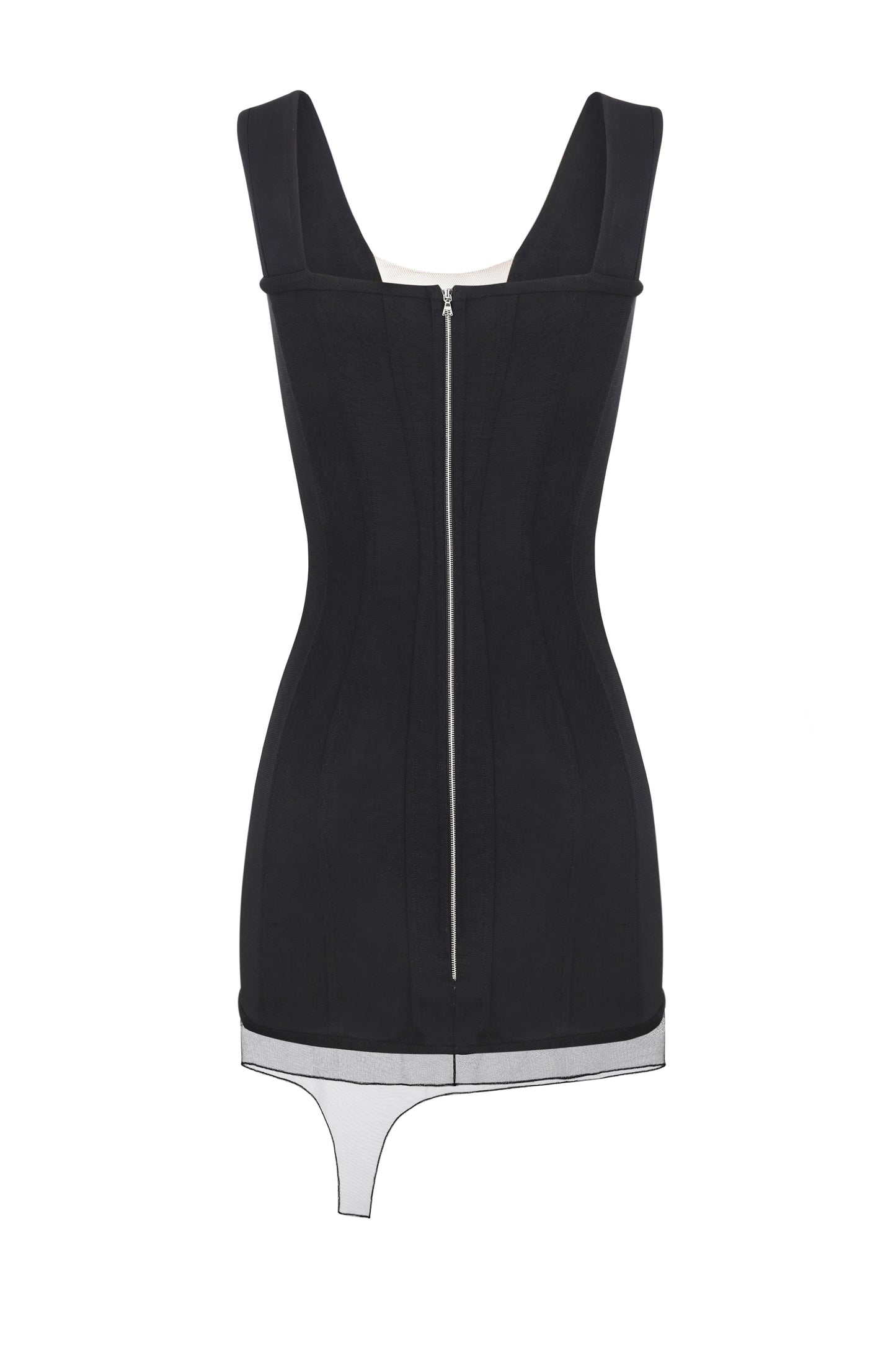 Corset dress with net strap