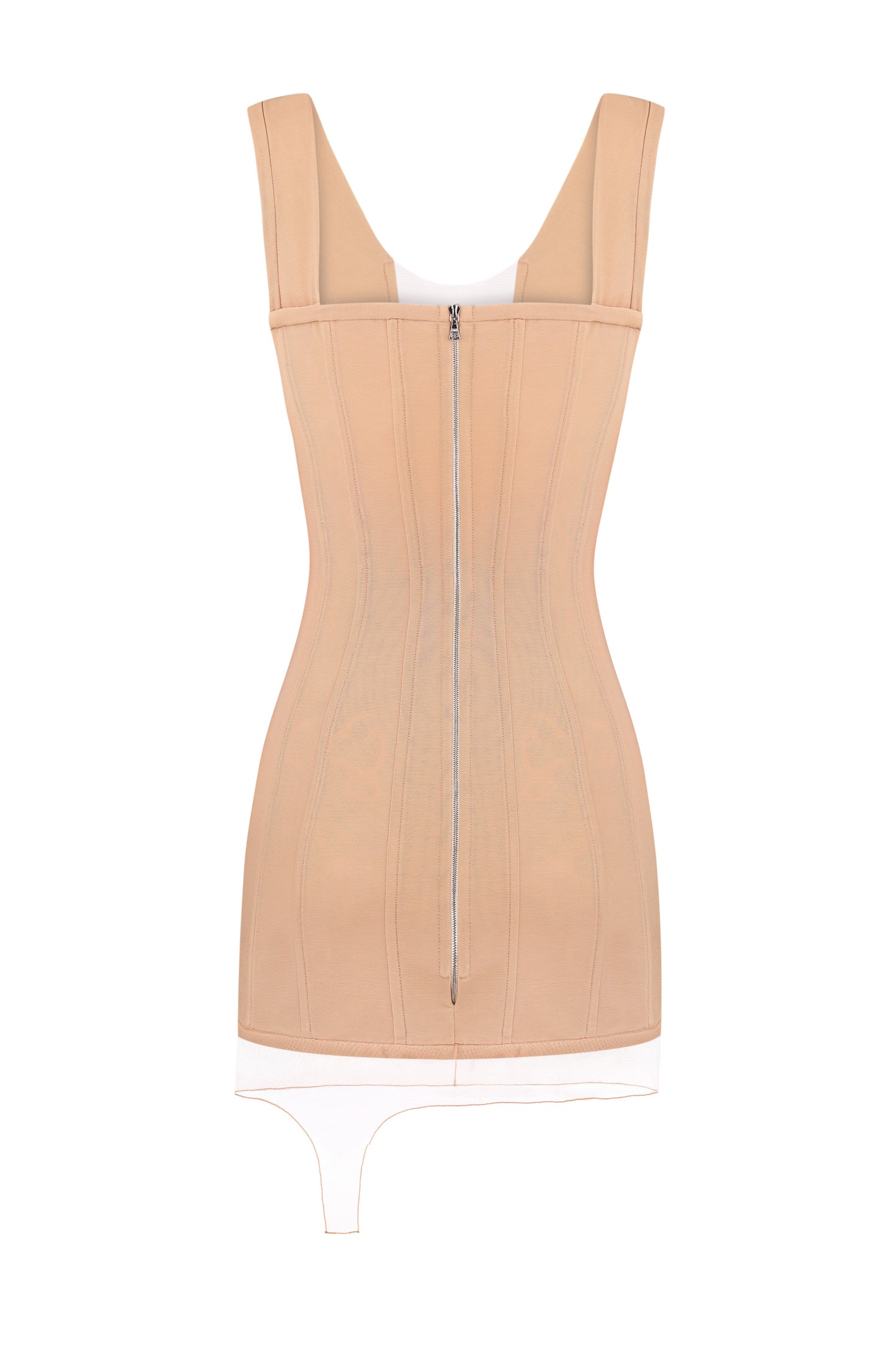 Corset dress with net strap