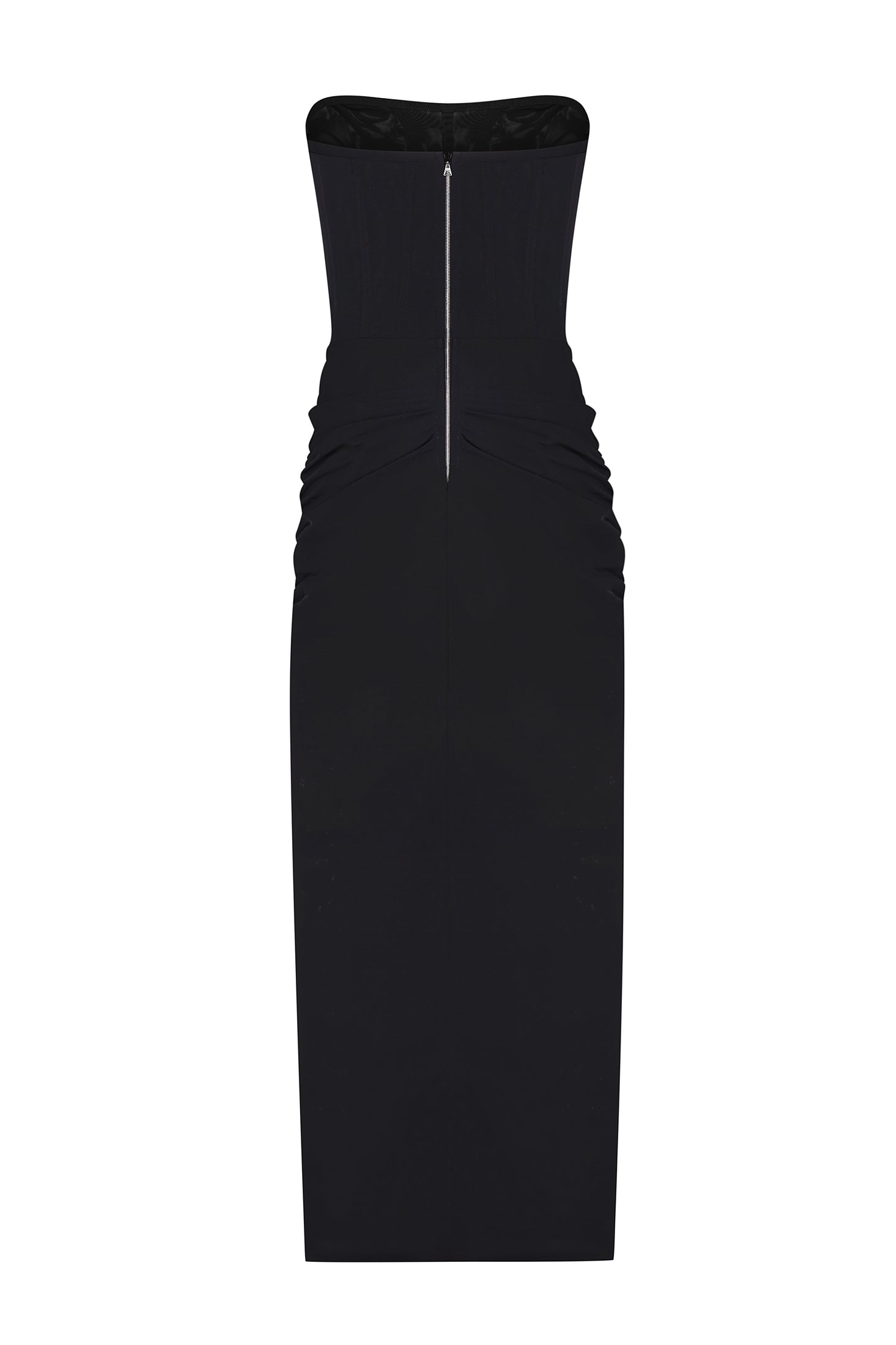 Floor-length dress with a side slit