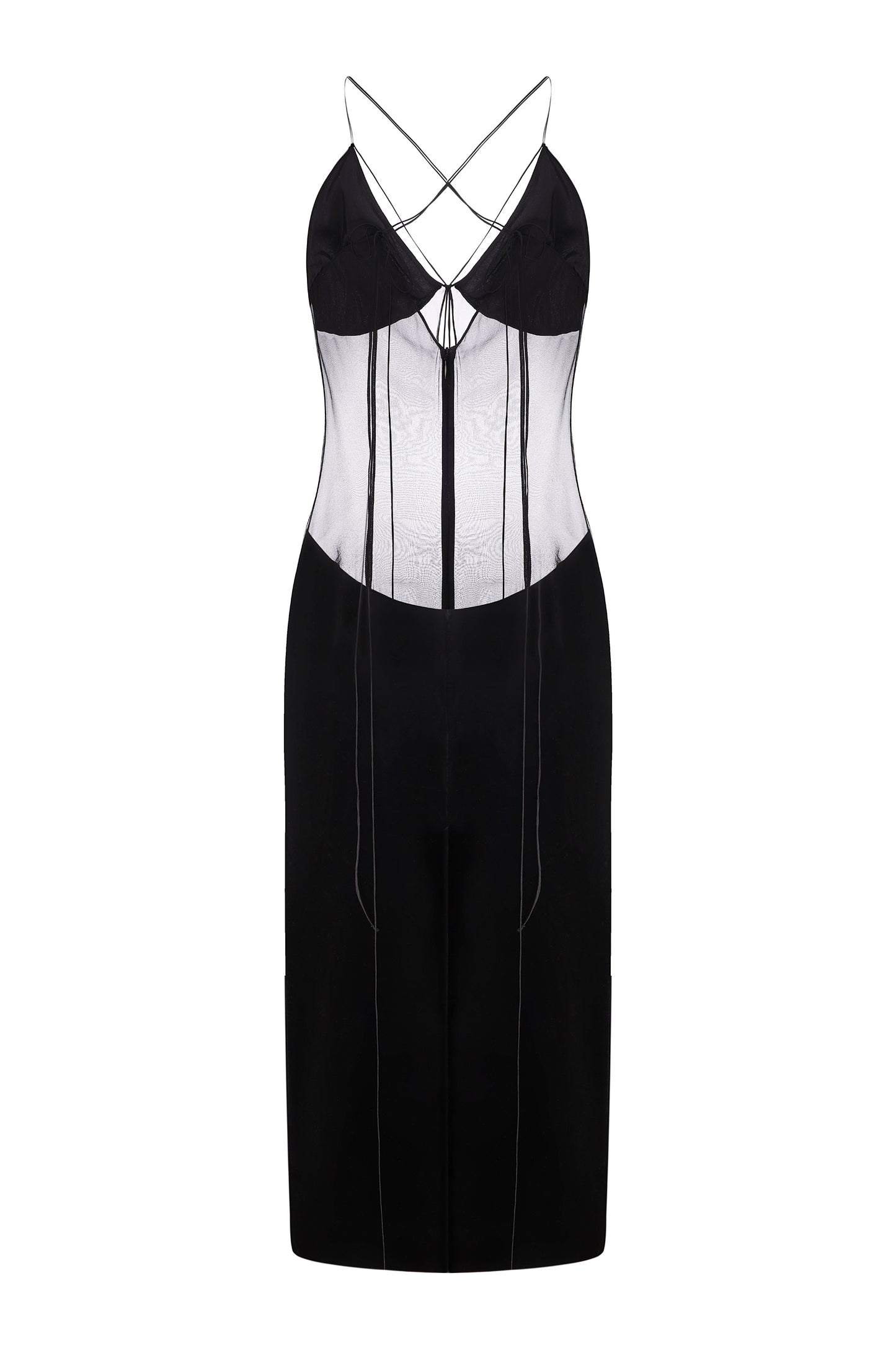 Dress with chiffon top and velour skirt