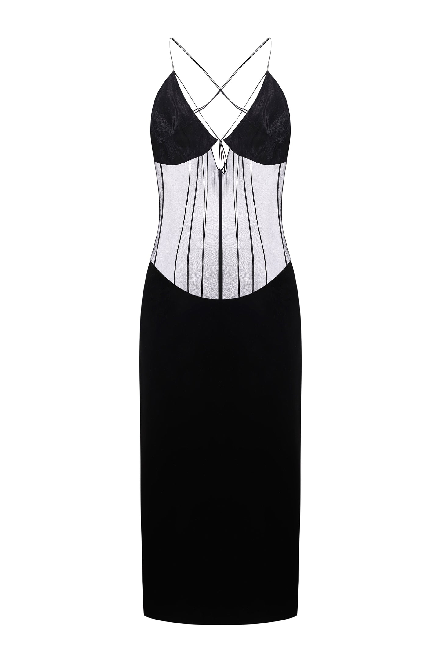 Dress with chiffon top and velour skirt