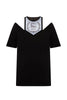 Velour dress-t-shirt with solid plate