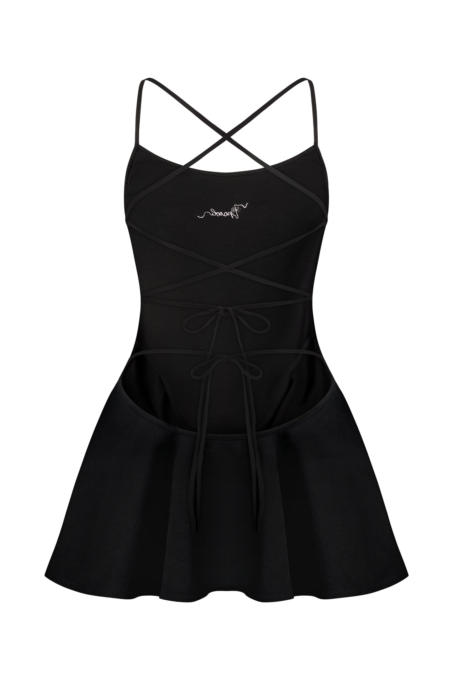 Mini dress with open back
