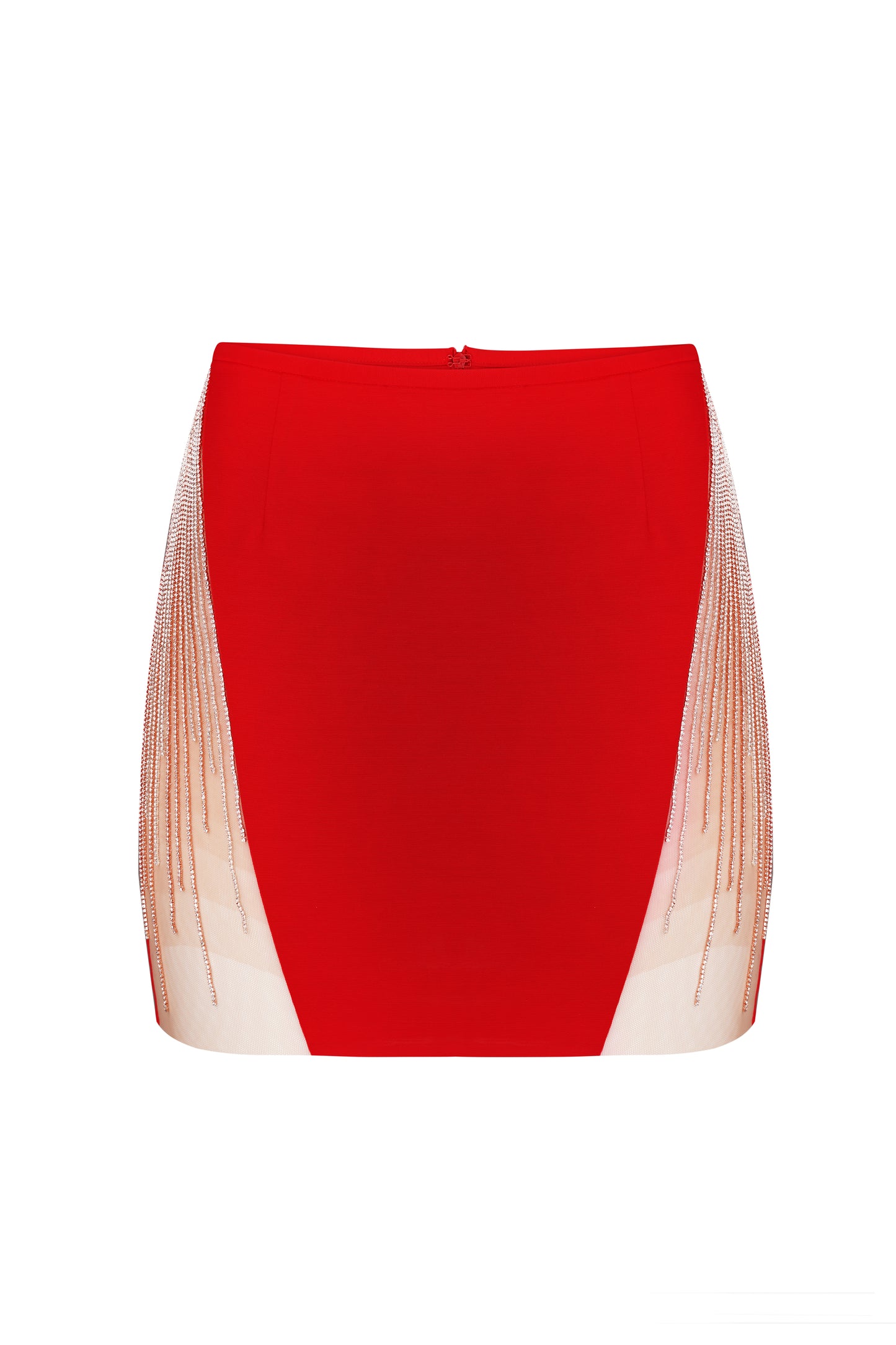 Embellished skirt with two cuts