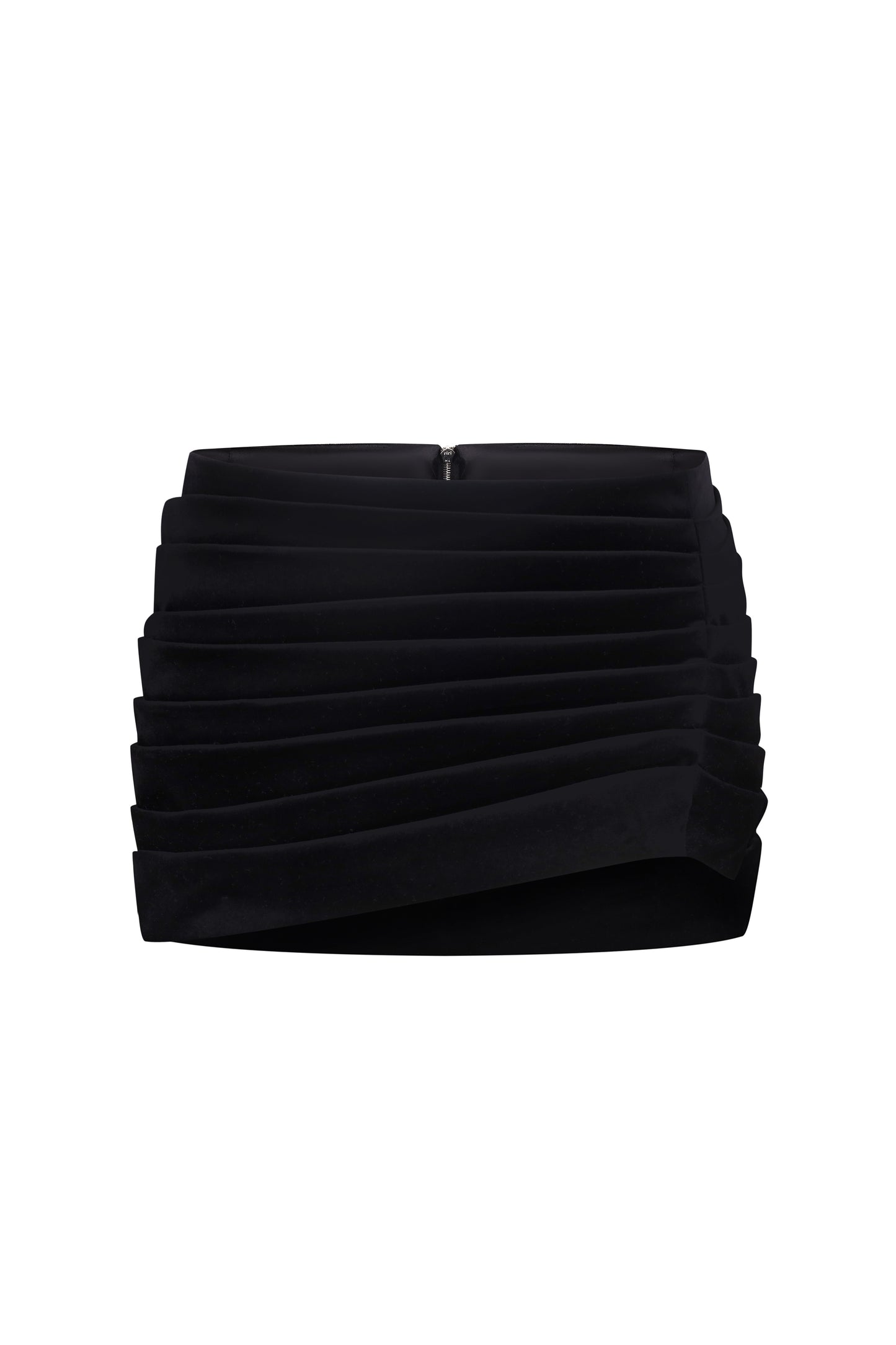 Velour mini skirt