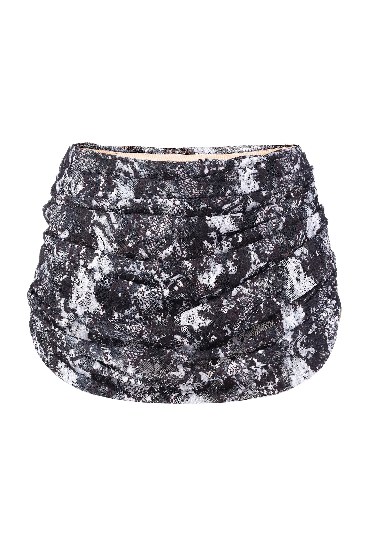 Micro lace skirt with sewn-in panties