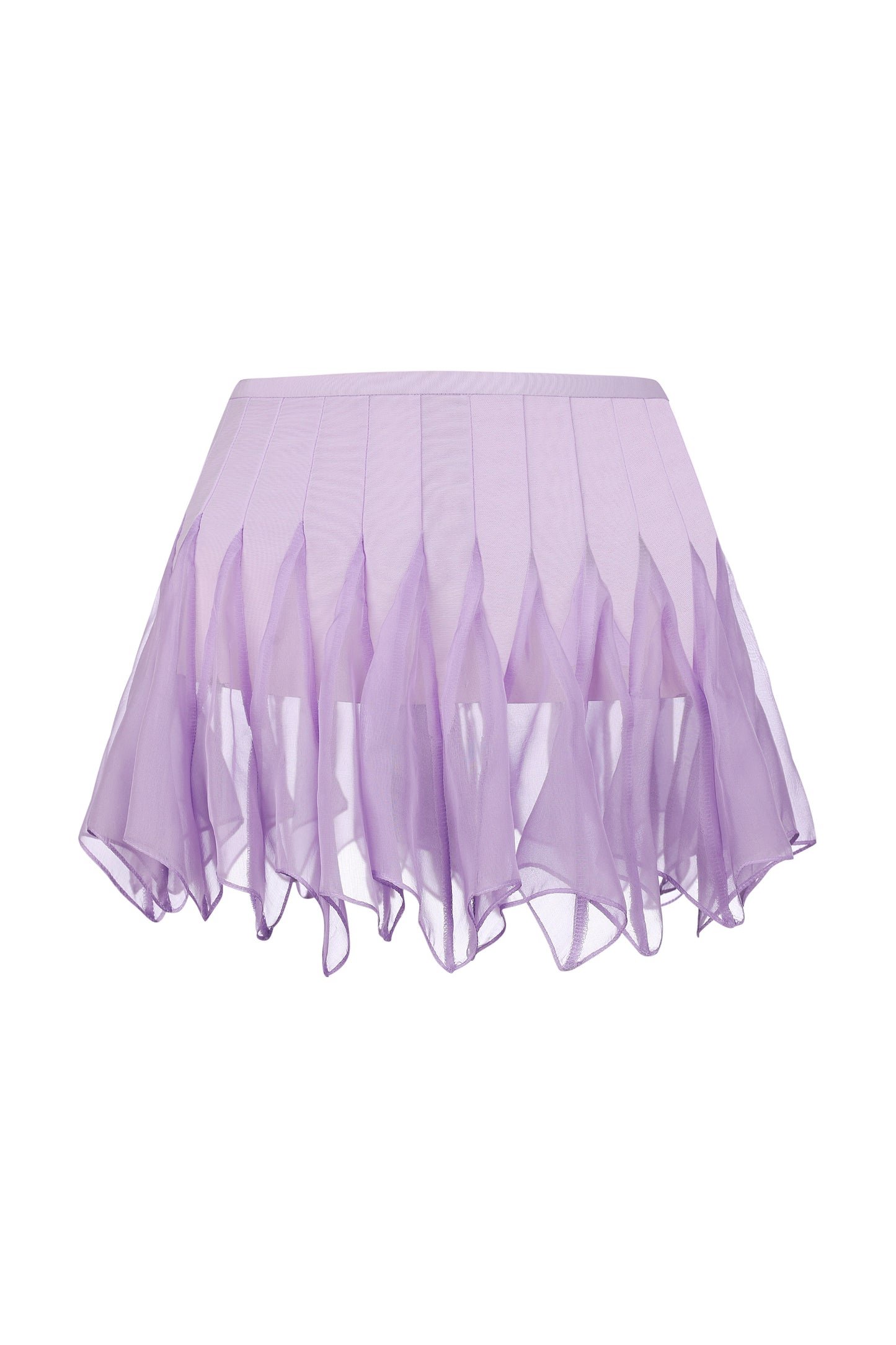 Mini corset skirt with chiffon details