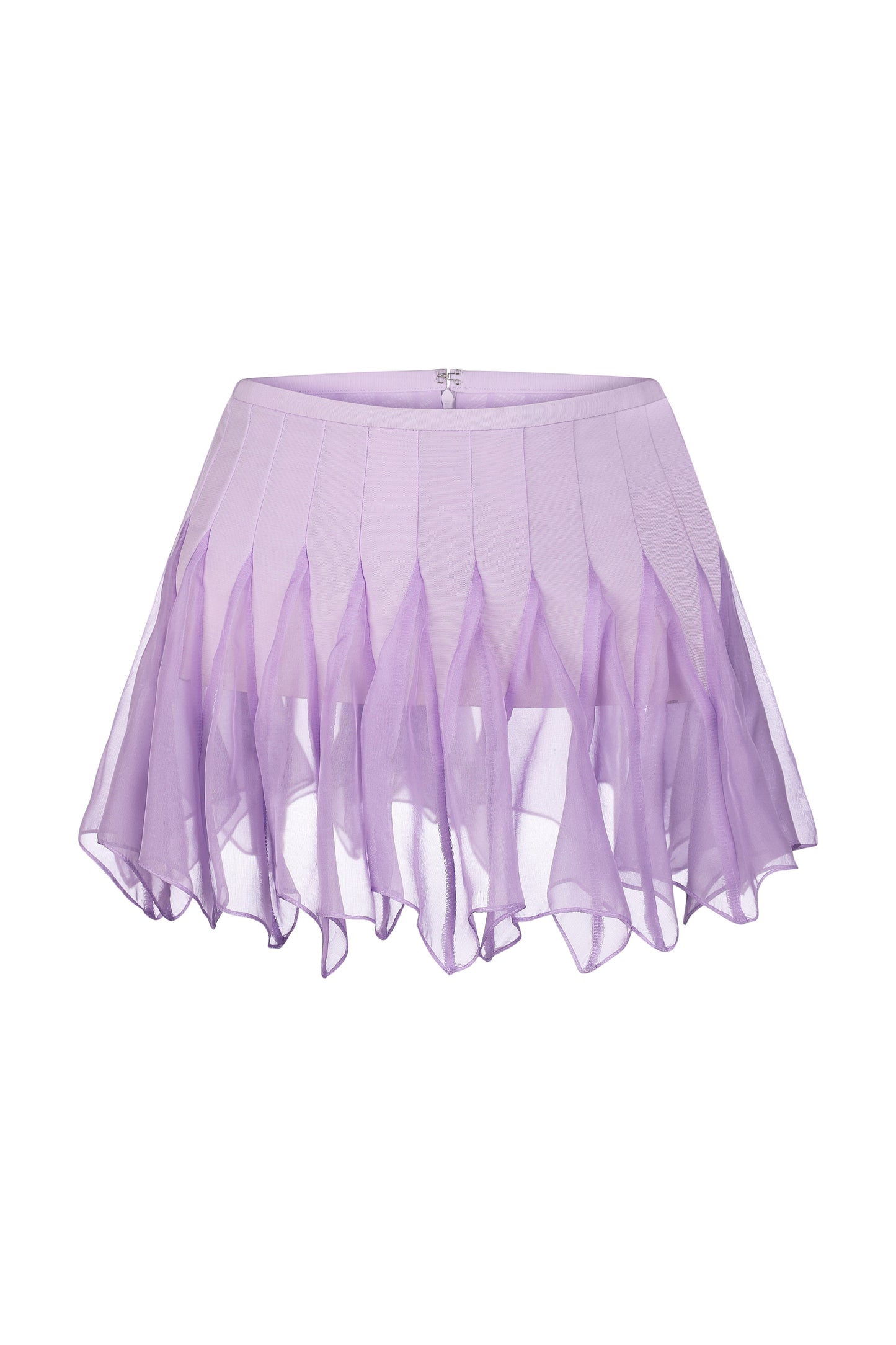 Mini corset skirt with chiffon details
