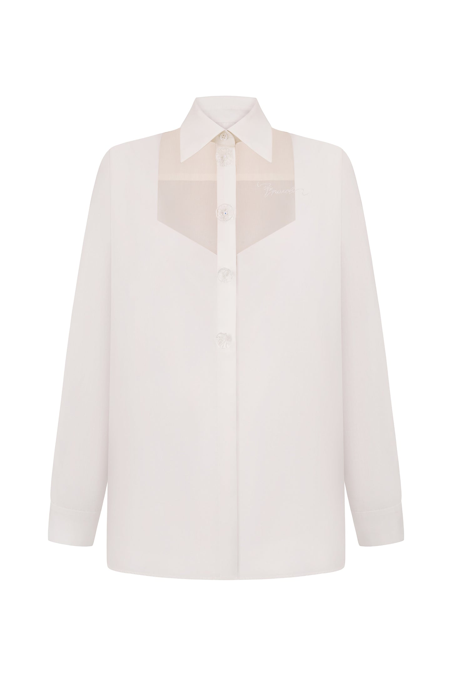 Shirt with transparent front