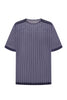 Silk t-shirt with zippers on the shoulders