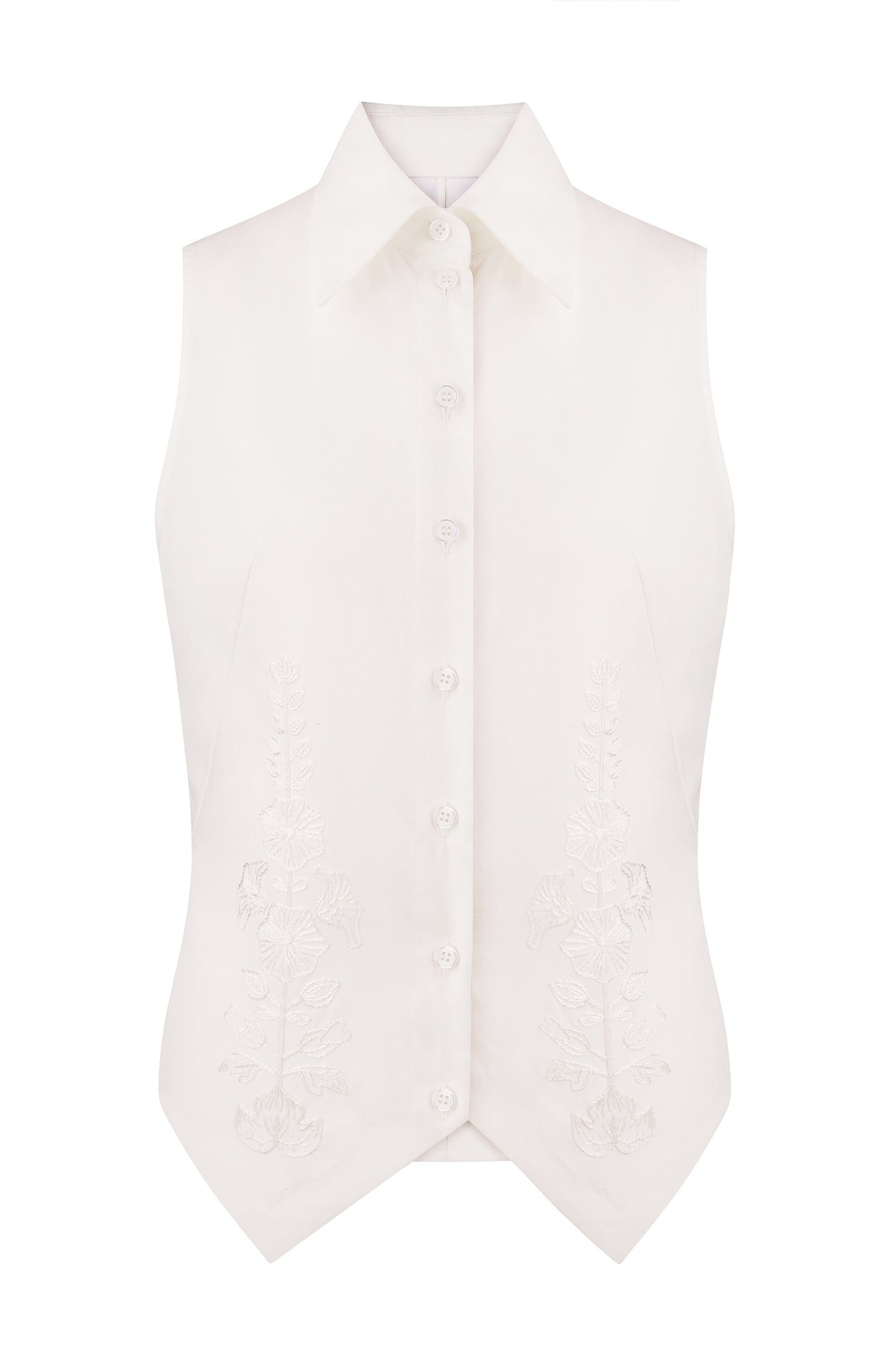 Embellished sleeveless shirt