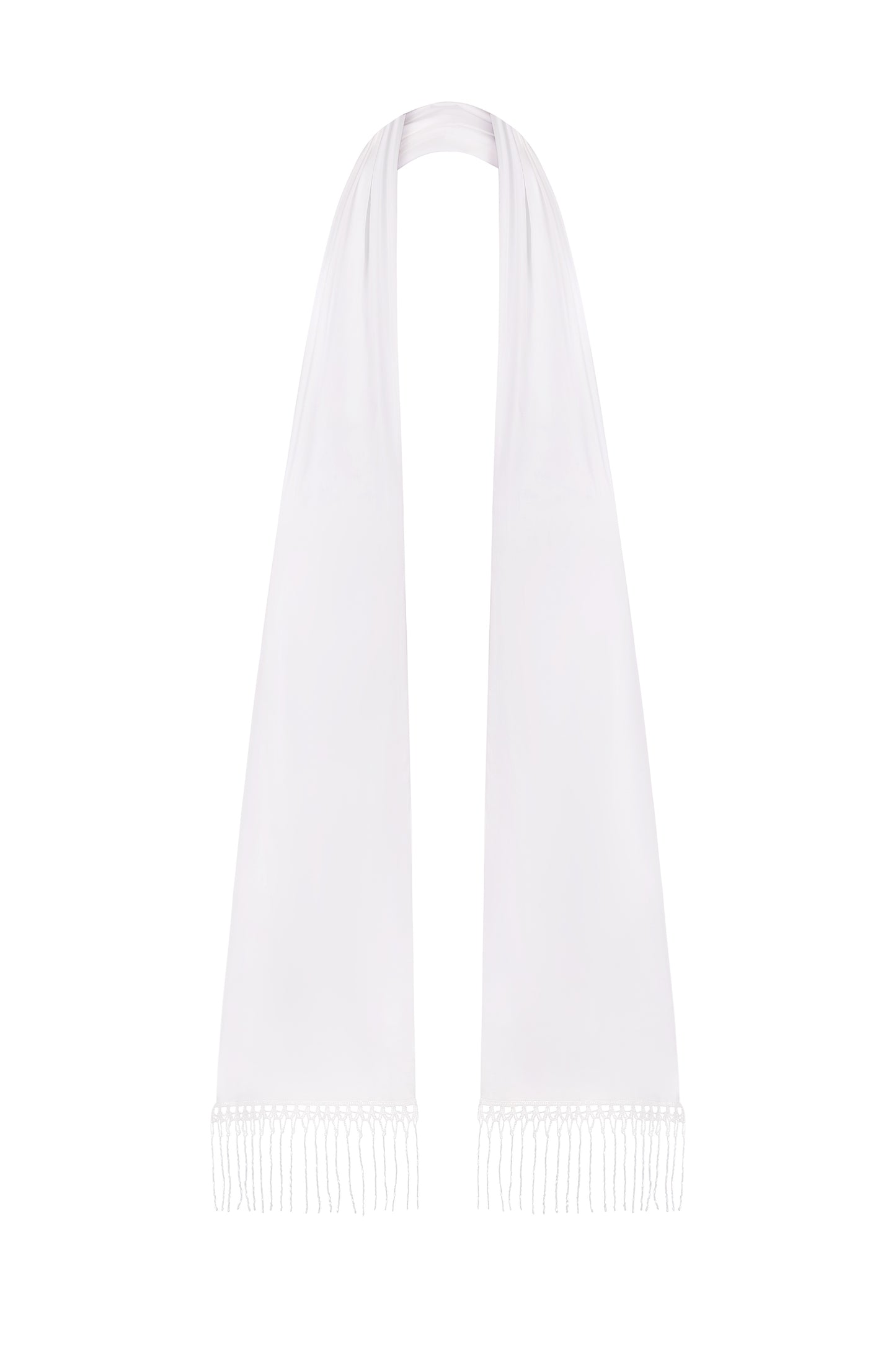 Silk scarf with fringe