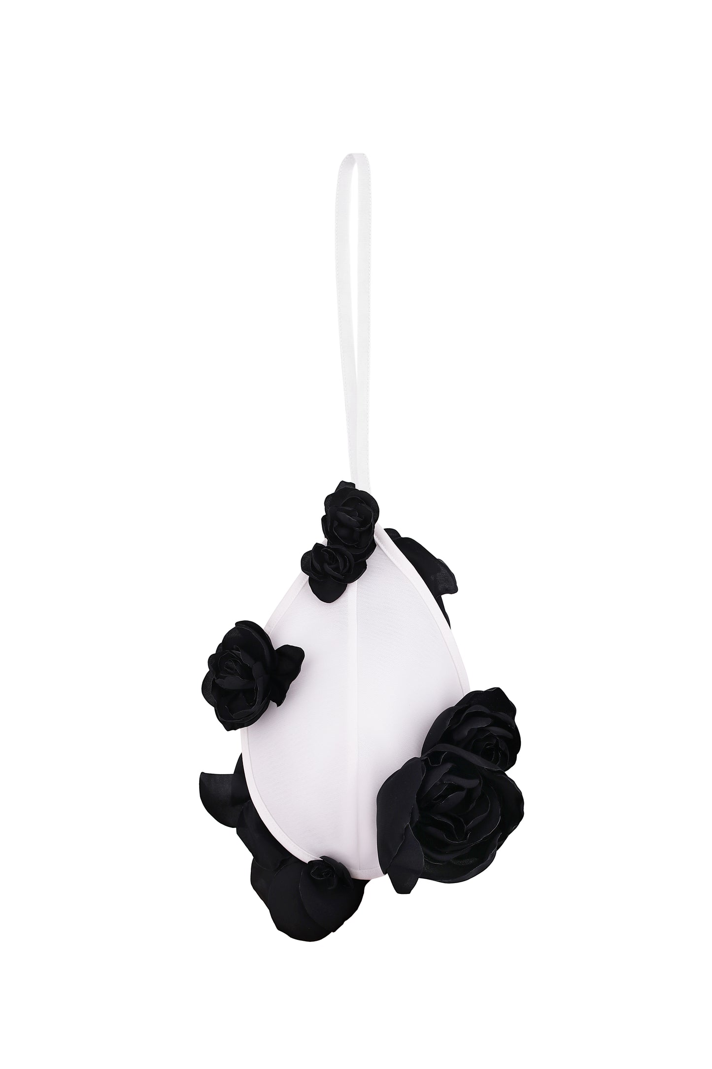 "Bra" bag with handcrafted flowers