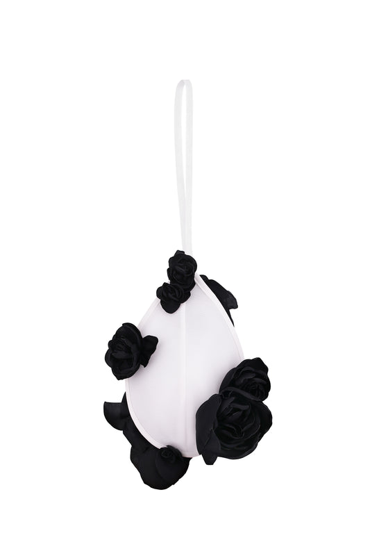 "Bra" bag with handcrafted flowers
