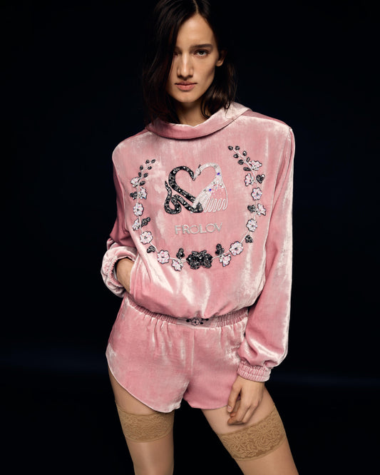 Velour jacket with FROLOV logo