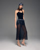 Silk shorts covered with translucent chiffon silk