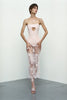 Corset dress-bodysuit covered with lace