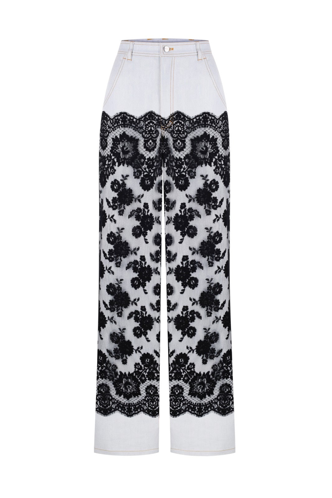 Jeans with lace details