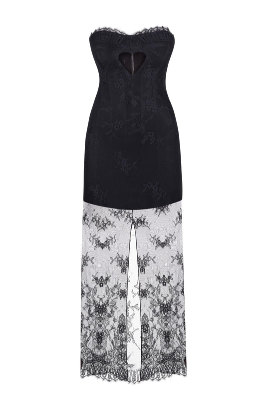 Corset dress covered with lace