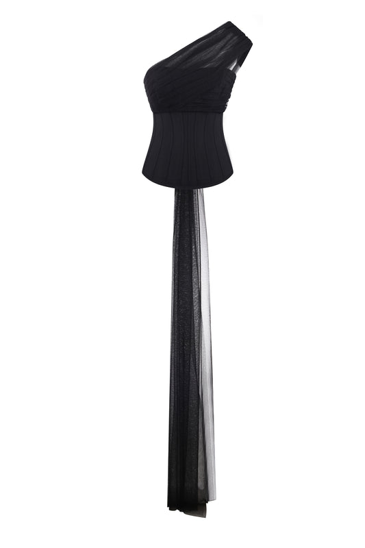 Corset with net tail