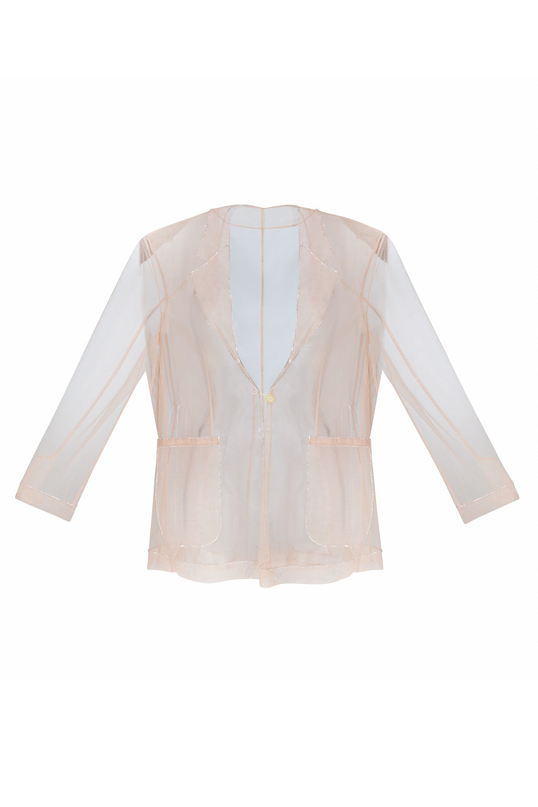 Embroidered transparent jacket