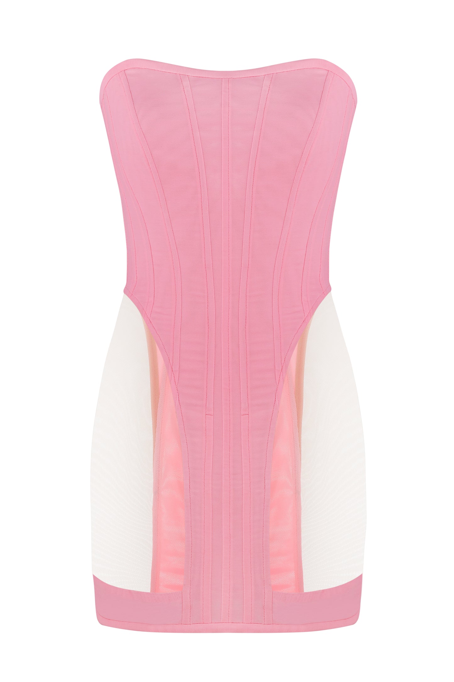 Corset dress with transparent sides