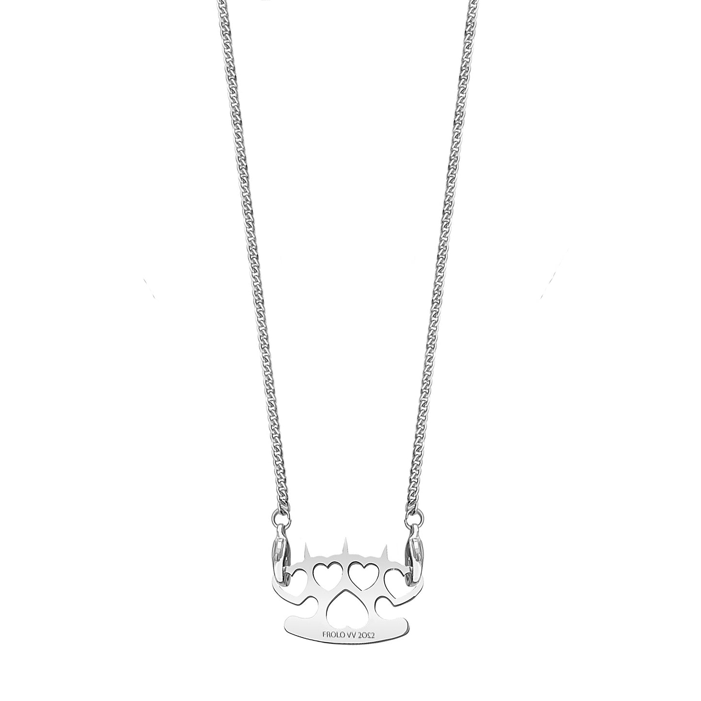 Mini brass knuckles pendant on the chain FROLOV x Vova Vorotniov