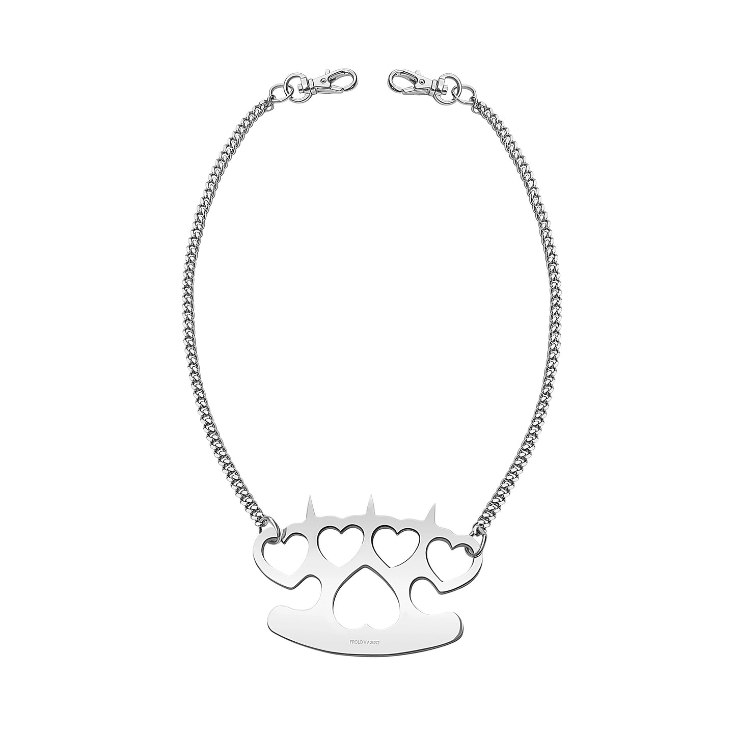 Middle brass knuckles necklace FROLOV x Vova Vorotniov