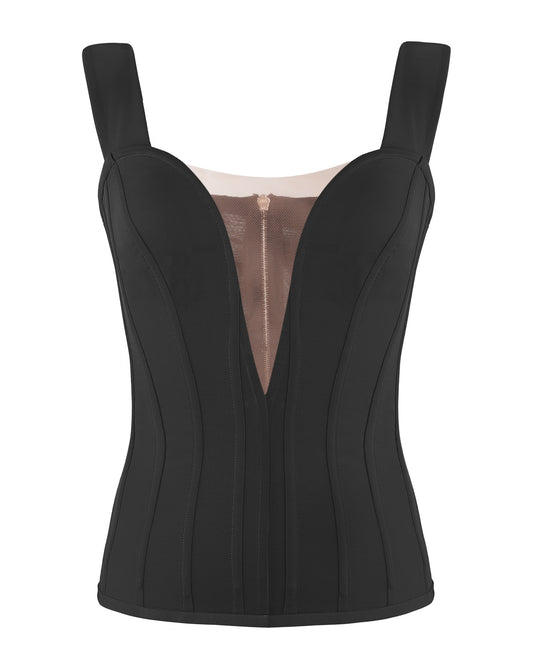 Corset with cut