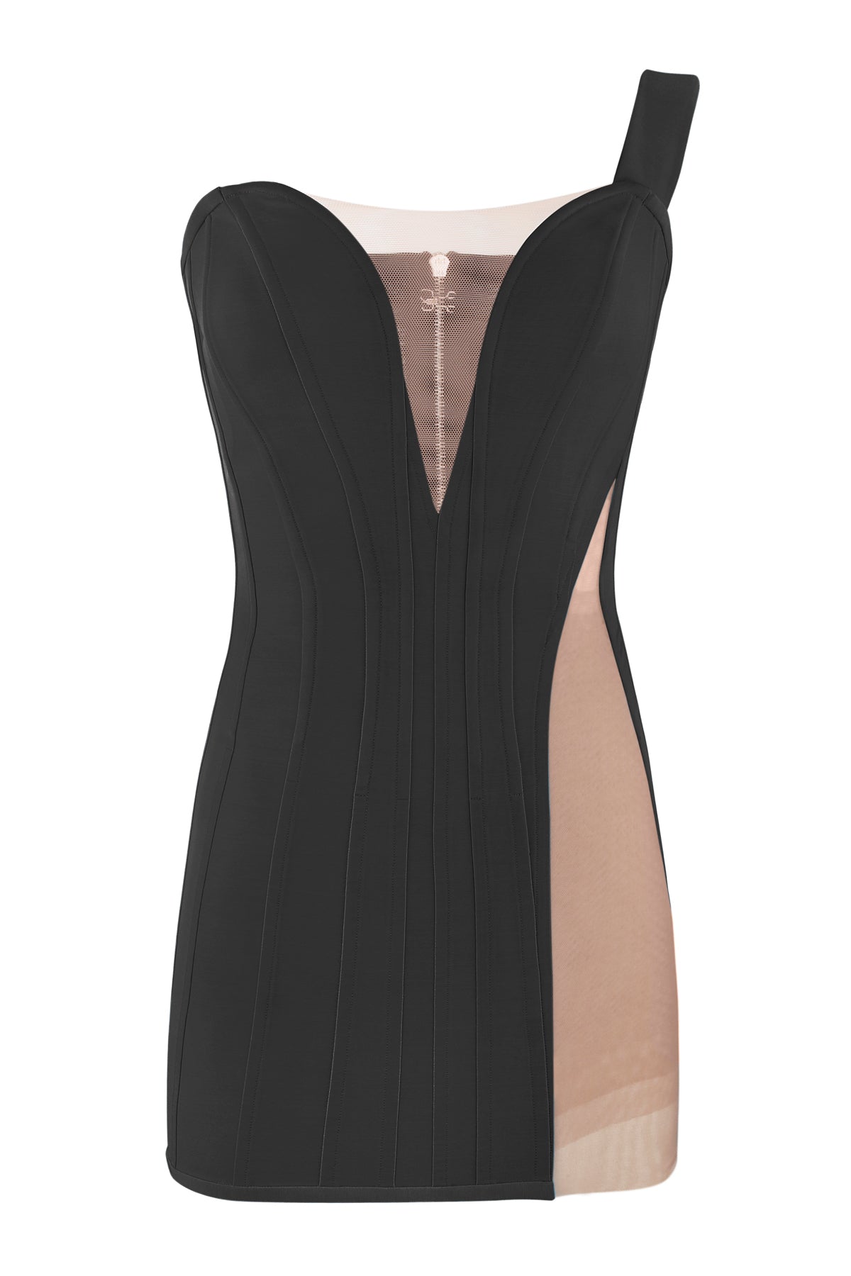 Corset dress with cut