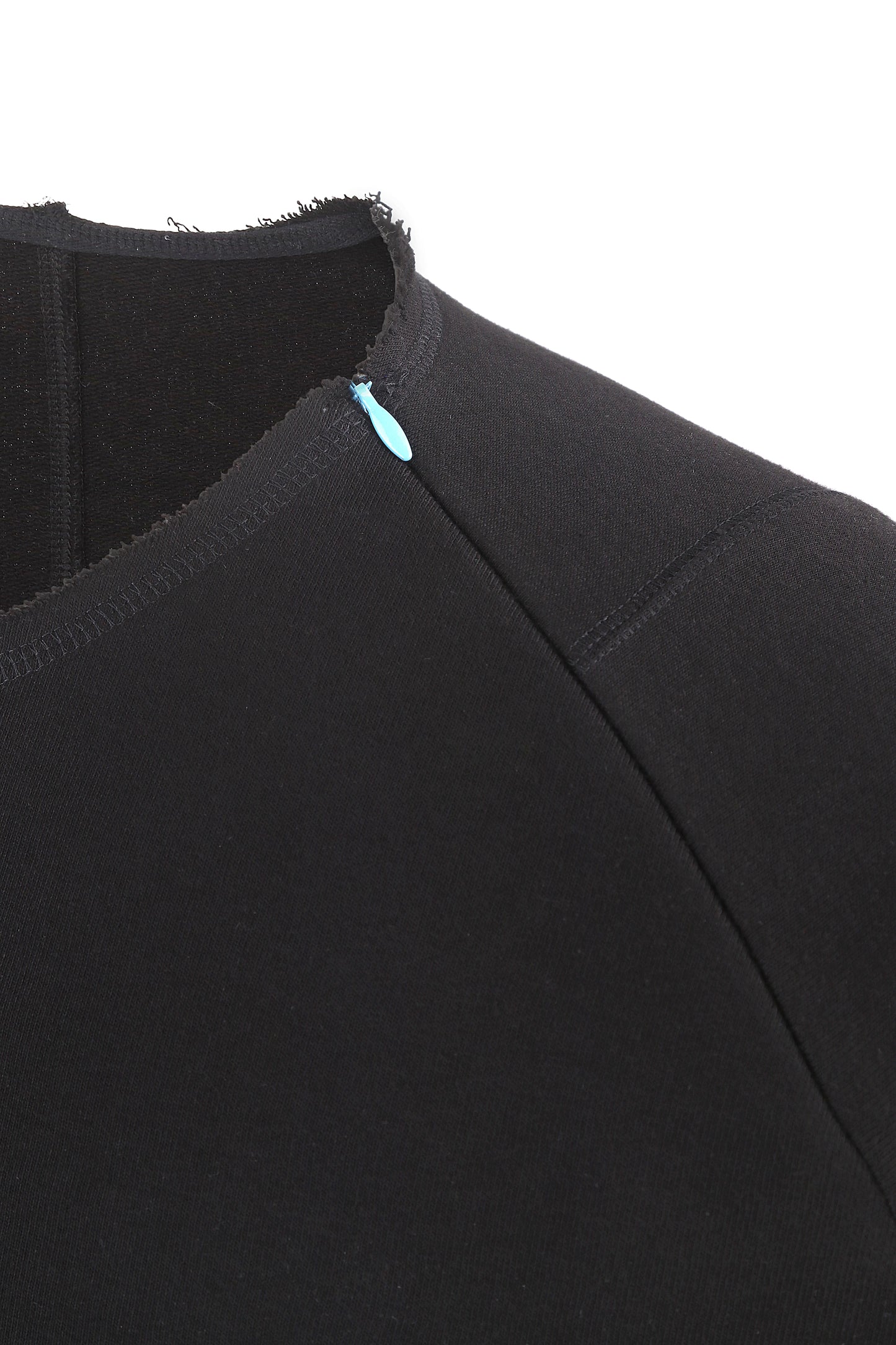 Black sweatshirt with handmade heart embroidery